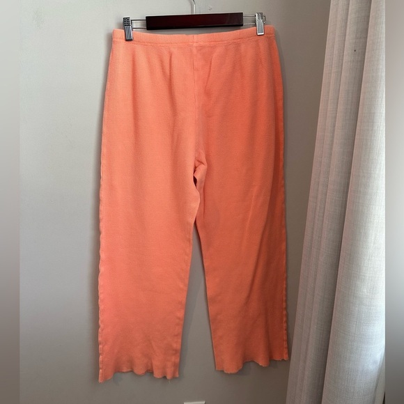 SKIMS Waffle Straight Leg Pant - Bright Peach - Picture 4 of 10